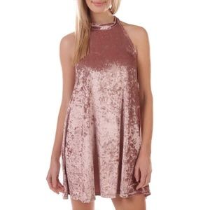 “Angie” Crushed Velvet Mini Dress (Sz M)